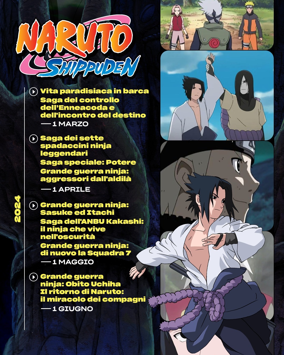 Naruto Shippuden: Prime Video pubblica il calendario delle uscite